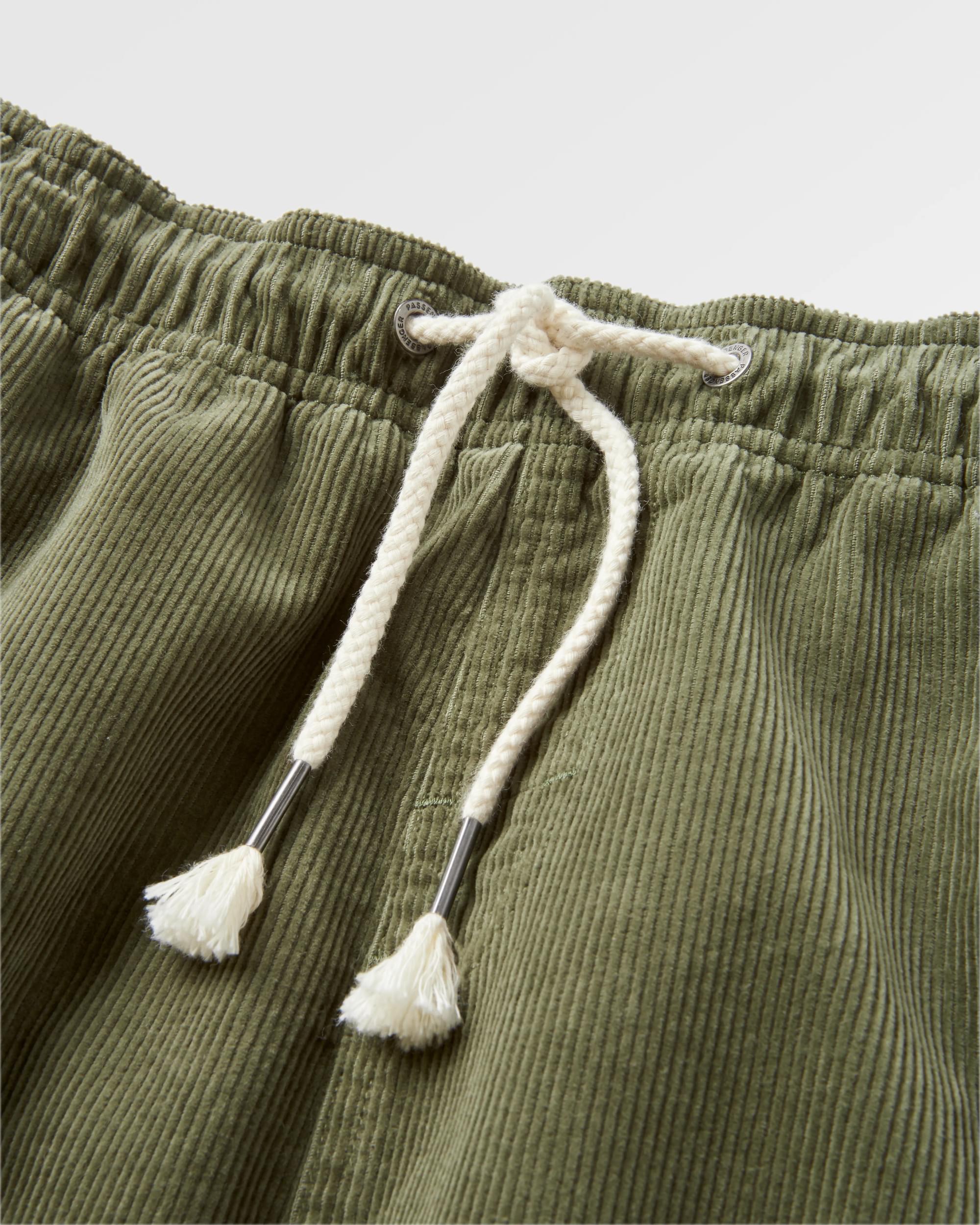Drifter Corduroy Short - Dusty Olive - Flatlay
