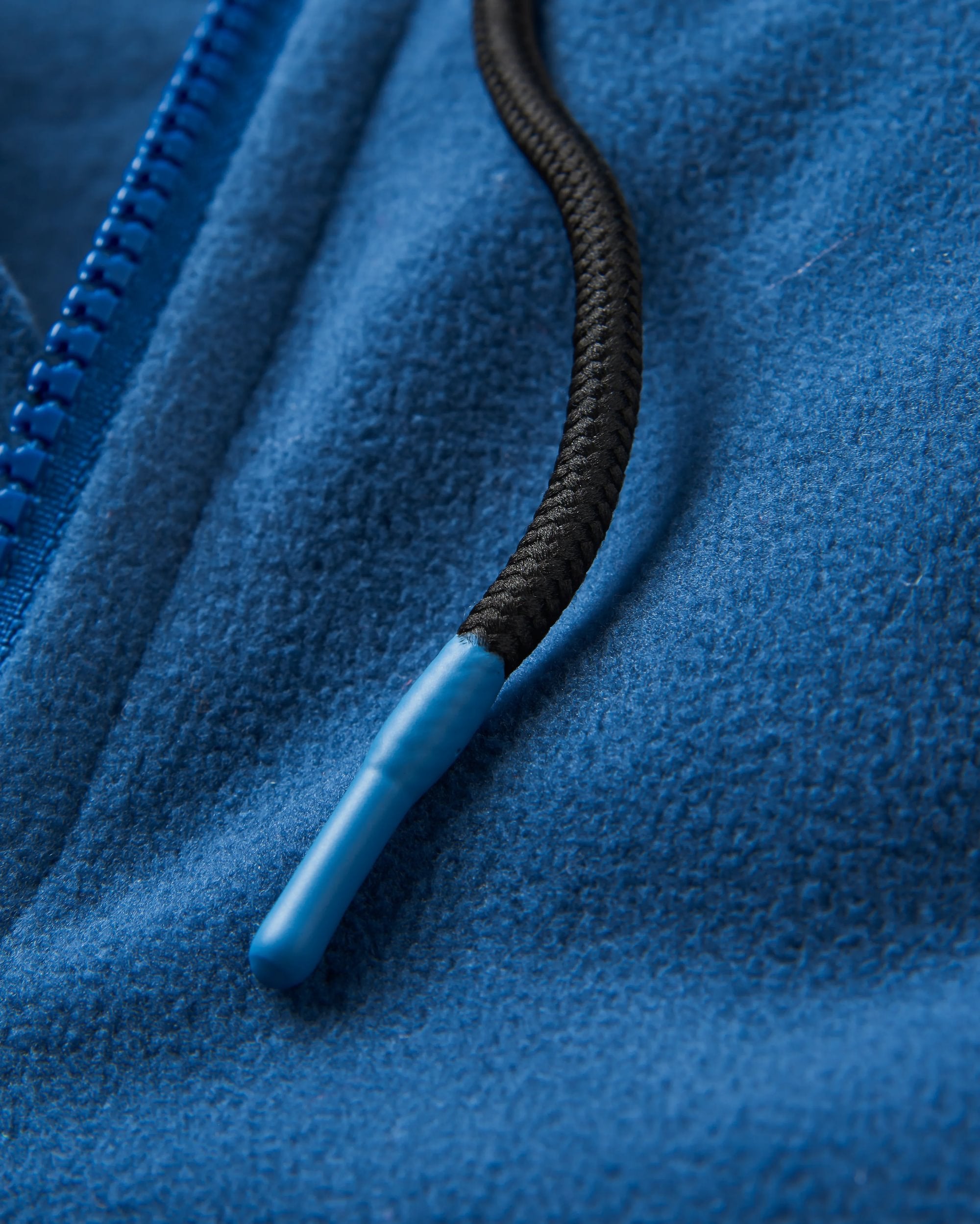 Ayla Micro Polartec® Hooded Fleece - Dark Denim - Flatlay