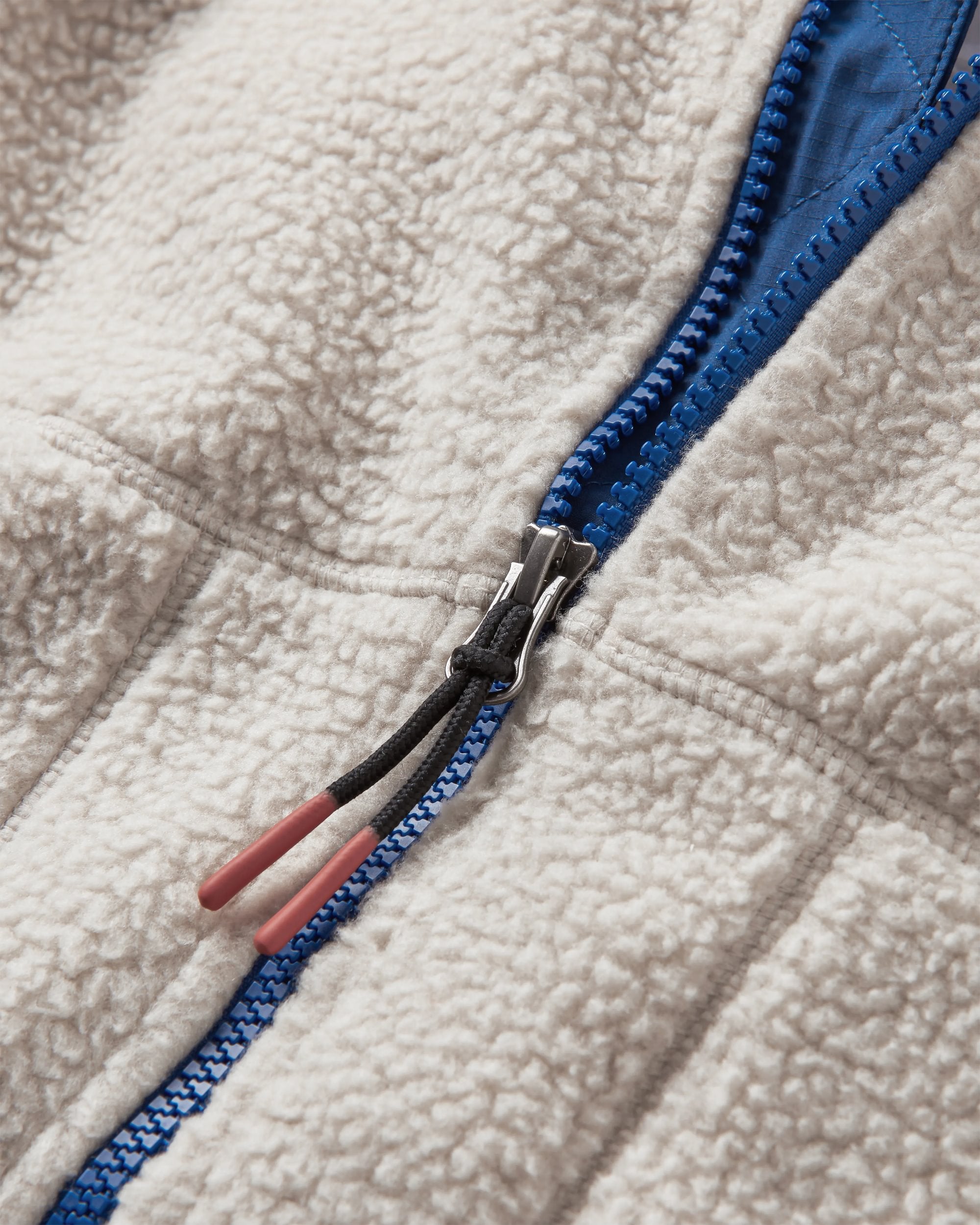 Fairbanks Full Zip Recycled Sherpa Fleece - Oatmeal - Flatlay