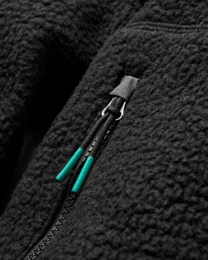 Offgrid Sherpa Crew Fleece - Black - Flatlay