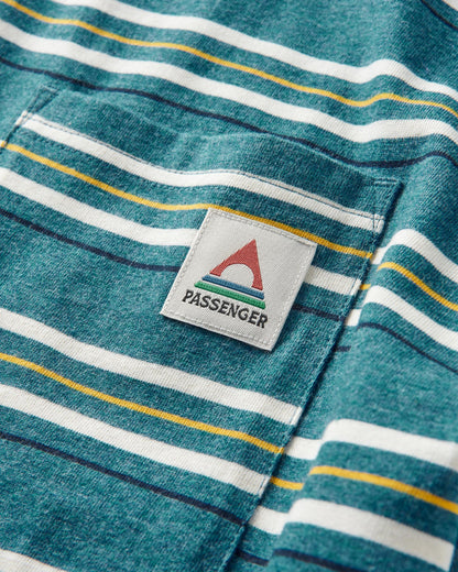 Retro Recycled Relaxed Fit T-Shirt - Blue Steel Marl - Flatlay