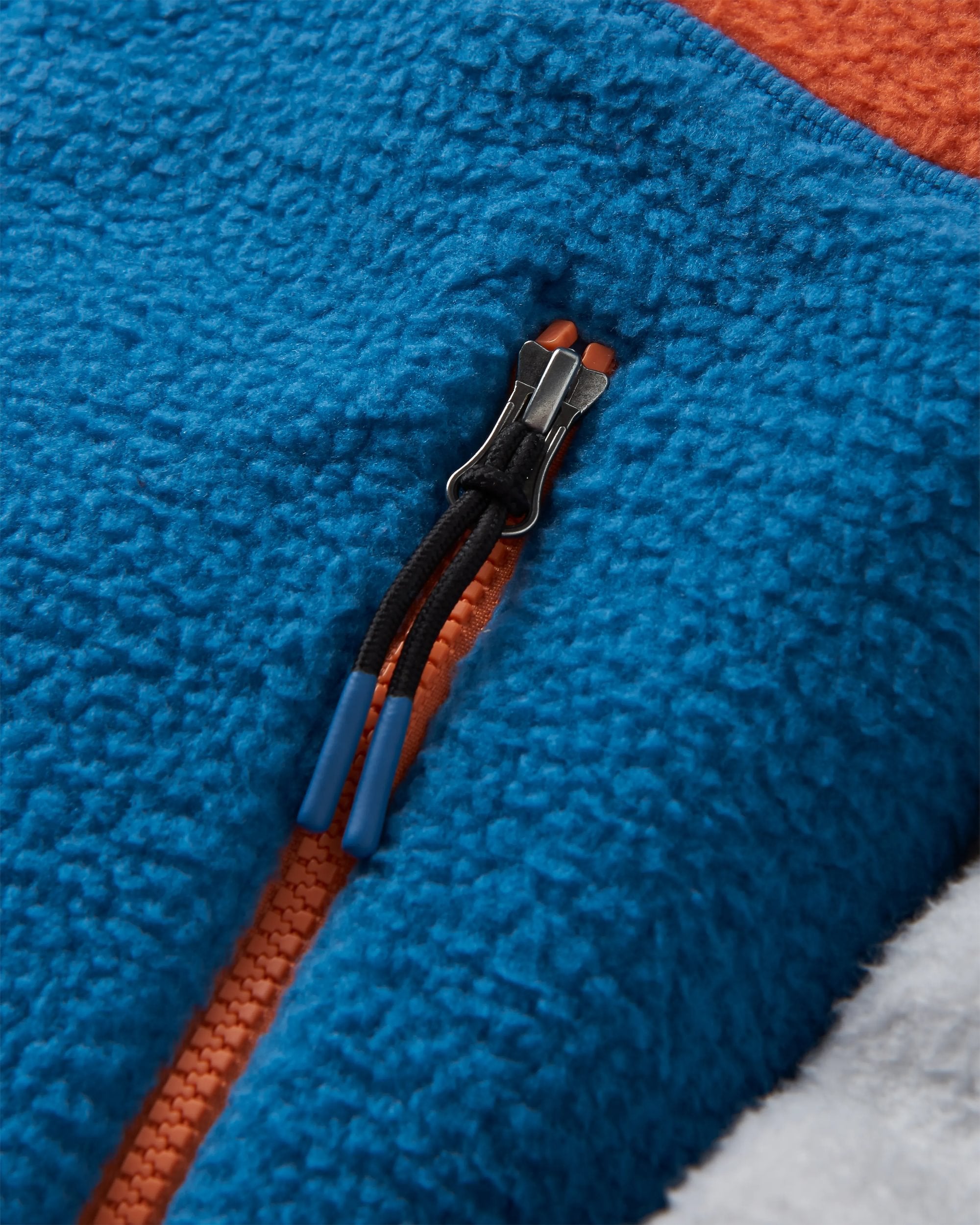 Maine 1/2 Zip Recycled Sherpa Fleece - Blue Steel - Flatlay