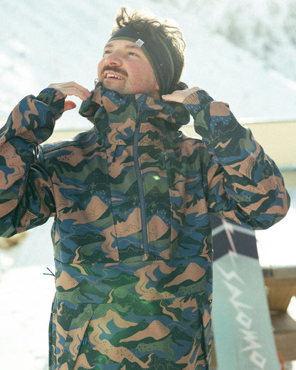 Snowscape Men's Recycled Softshell Pullover - Adventure Dark Fern - Lifestyle