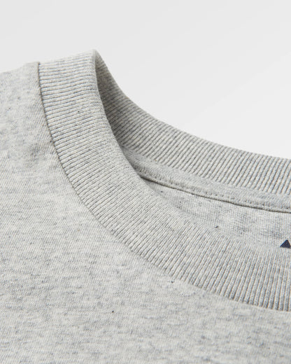 Odyssey Recycled Cotton LS T-Shirt - Mid Grey Marl - Flatlay