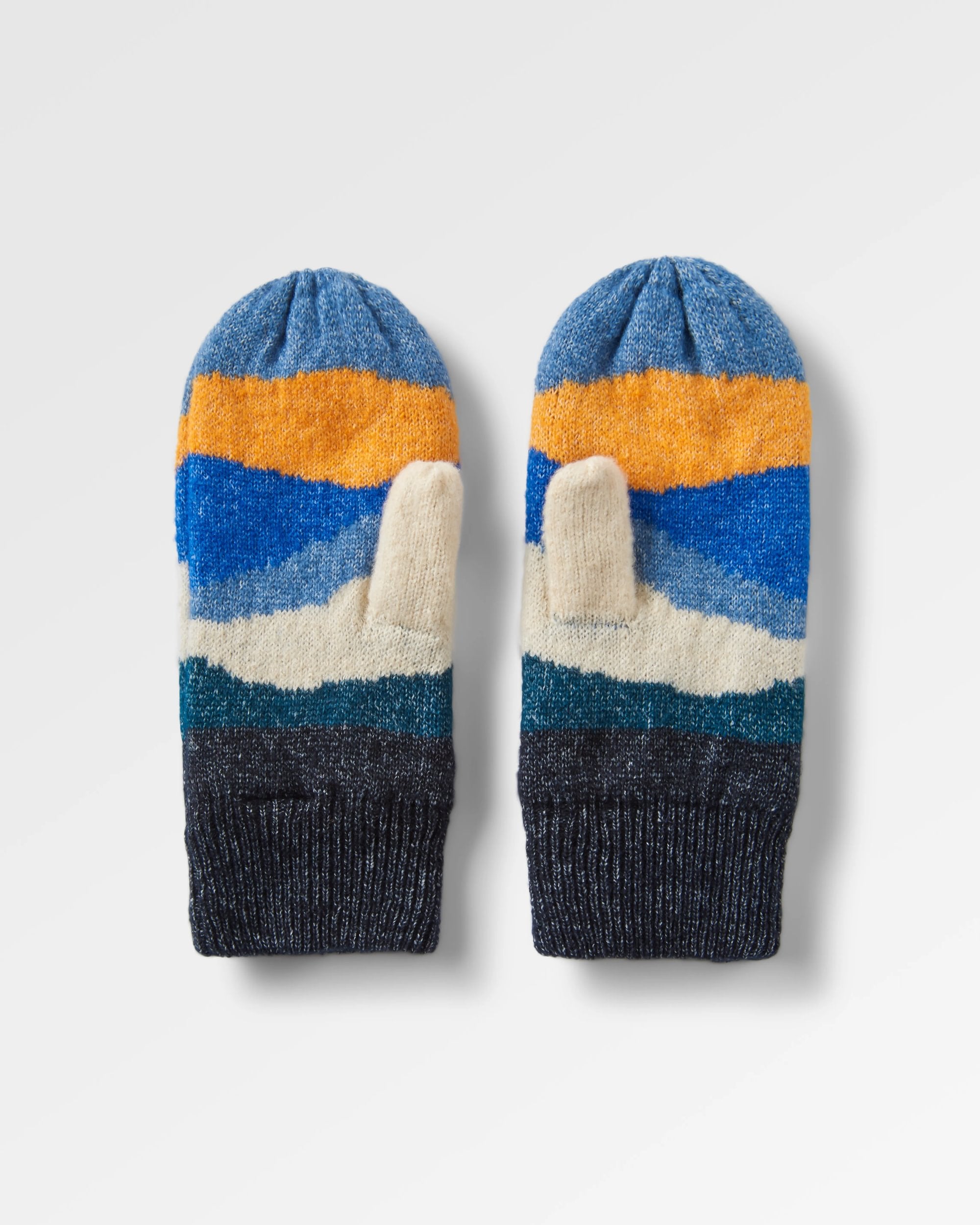 Scenic Recycled Fleece Lined Mittens - Scenic Orange - Flatlay