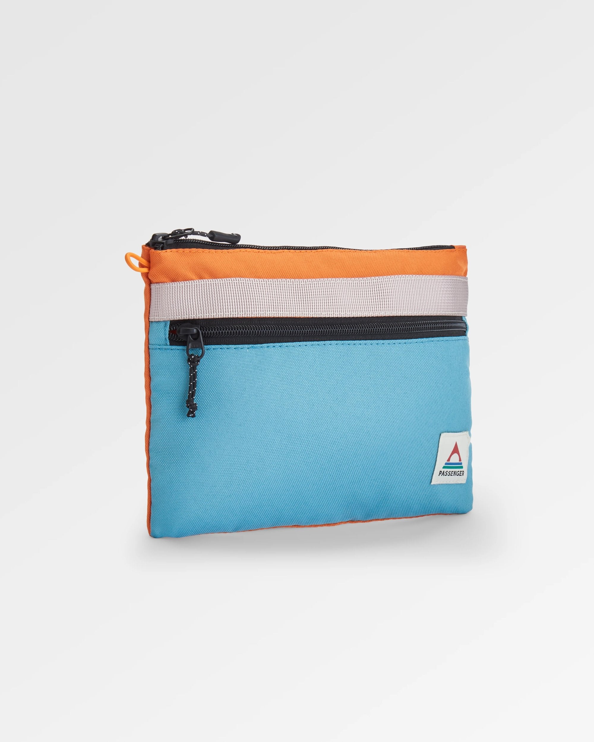 Essentials Recycled Pouch - Arctic/Retro Orange - Flatlay