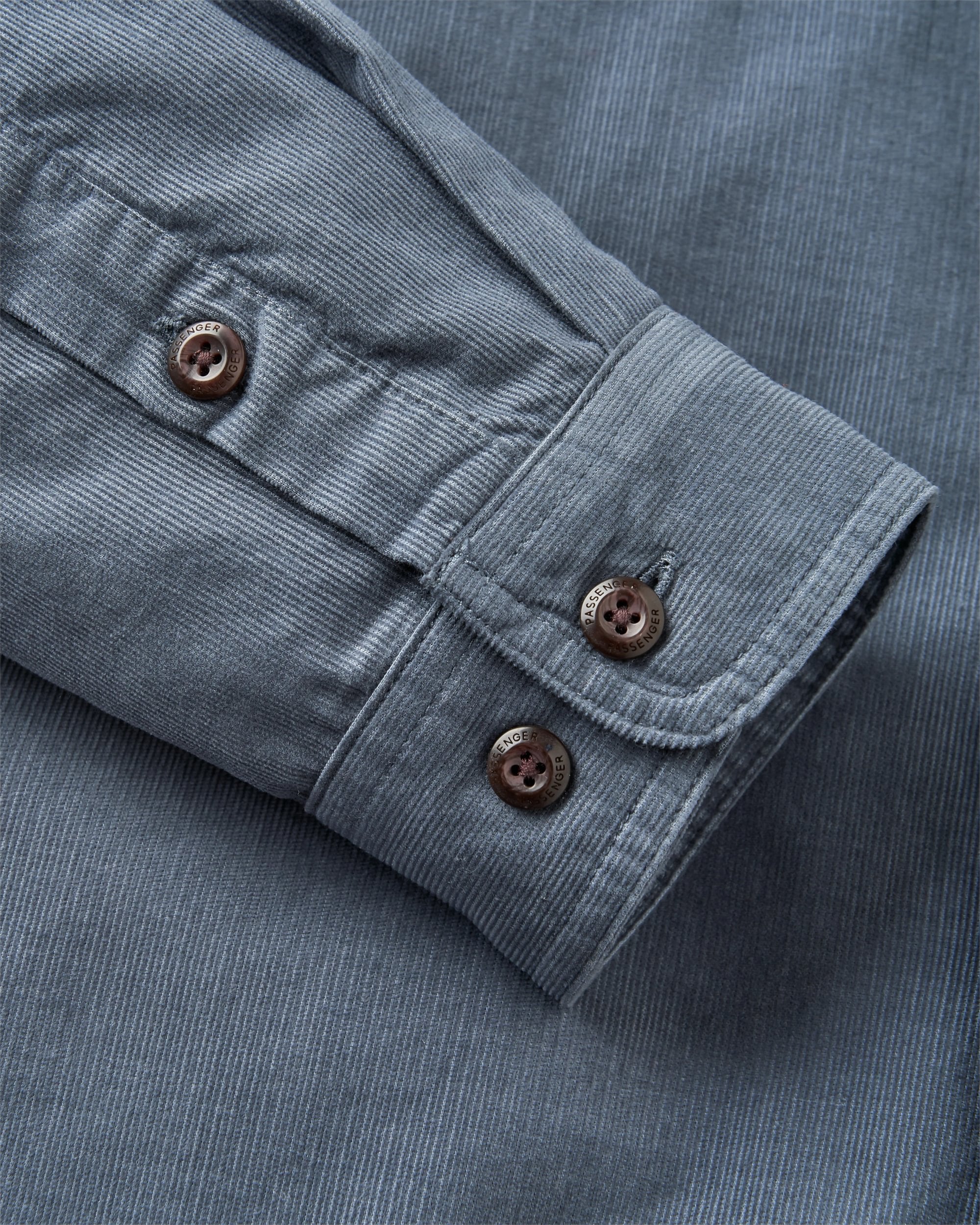 Backcountry Cord Light Shirt - Storm Grey - Flatlay