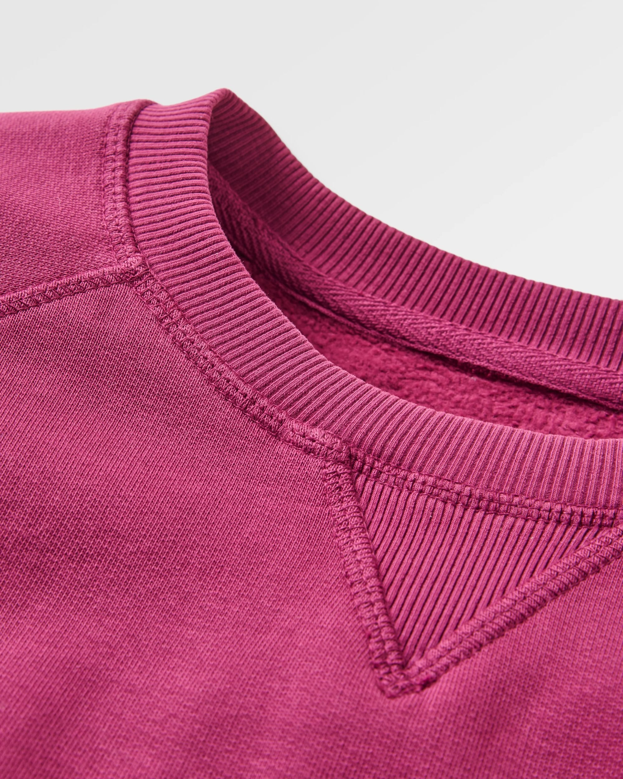 Heritage Recycled Cotton Sweatshirt - Warm Berry - Flatlay