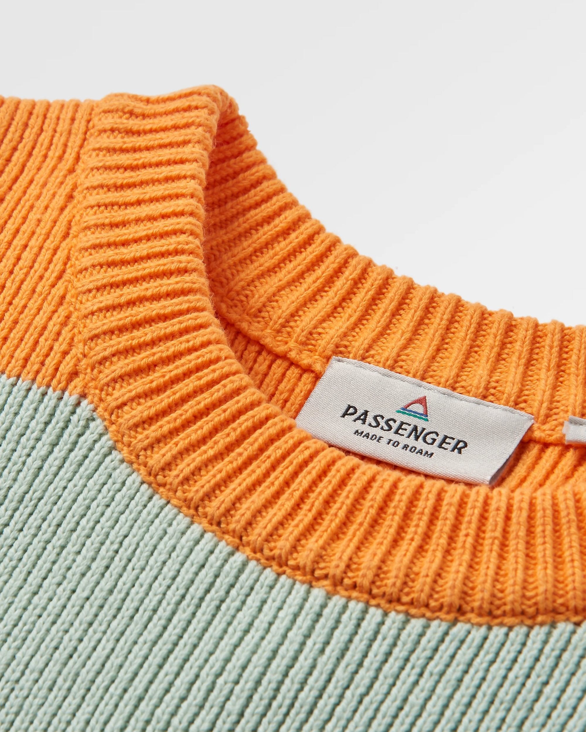 Moments Oversized Organic Knitted Jumper - Multi Stripe - Flatlay