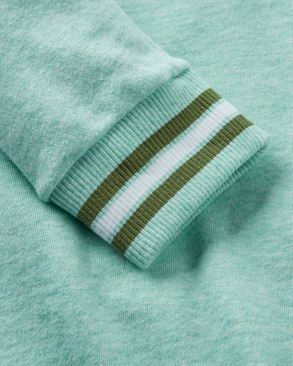 Fade Organic Cotton Sweatshirt - Aqua Marl - Flatlay