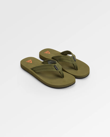 Santos Flip Flop - Khaki - Flatlay
