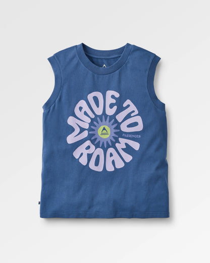 Easy Days Organic Cotton Vest - Purple Indigo - Flatlay