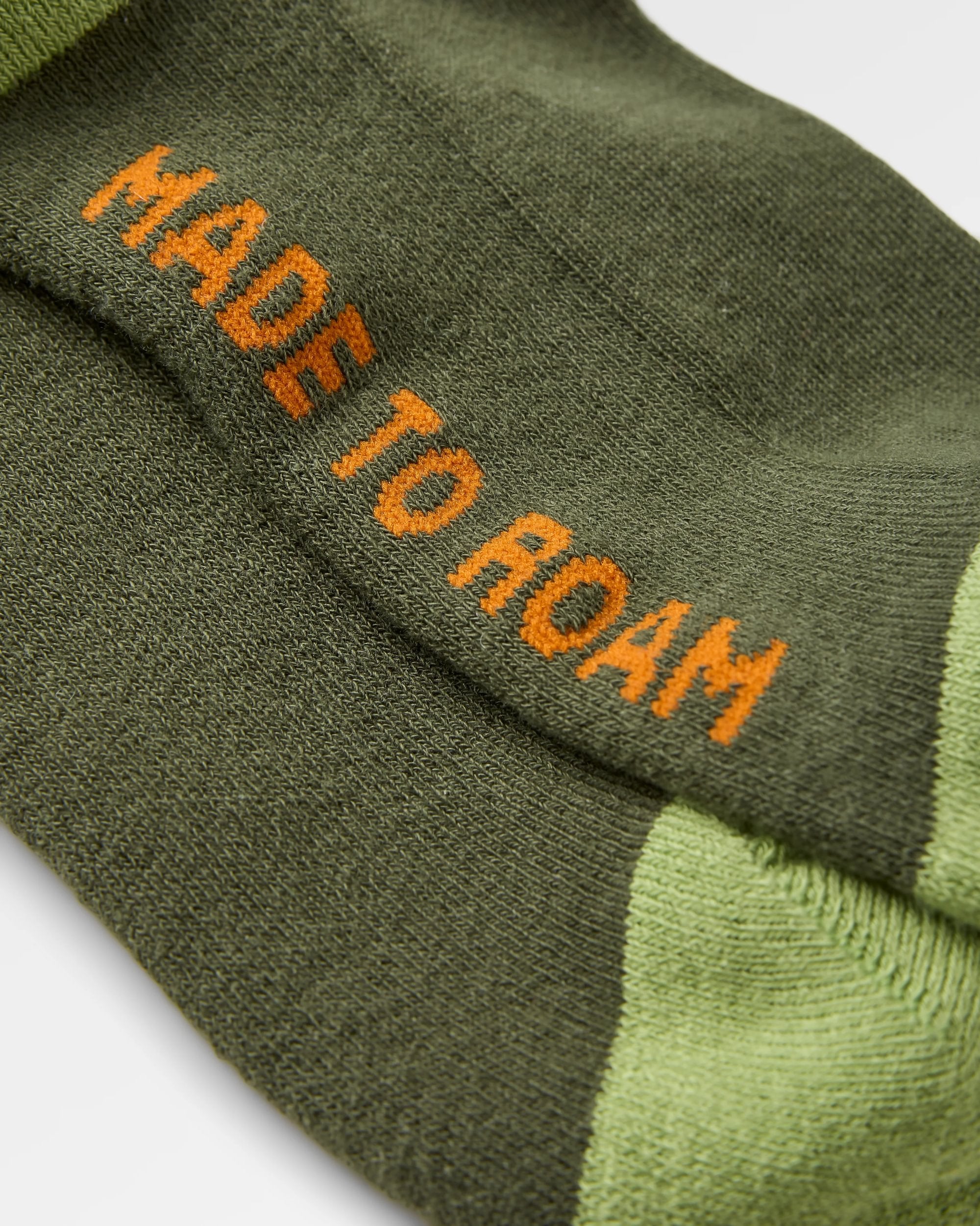 Organic Midweight Crew Socks - Khaki - Flatlay
