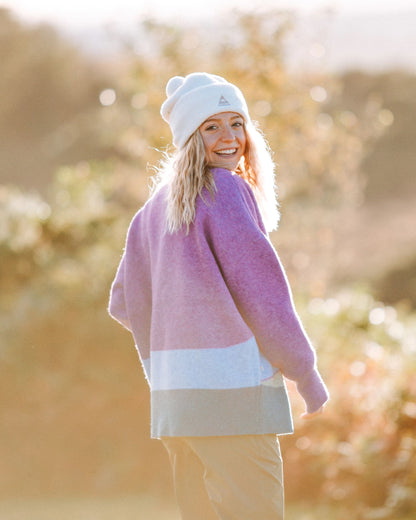 Vista Recycled Knitted Jumper - Rhubarb - Lifestyle