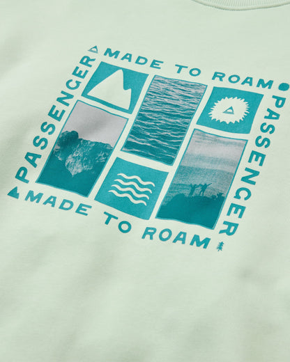 Snapshot Organic Cotton Relaxed Fit Sweatshirt - Spearmint - Flatlay