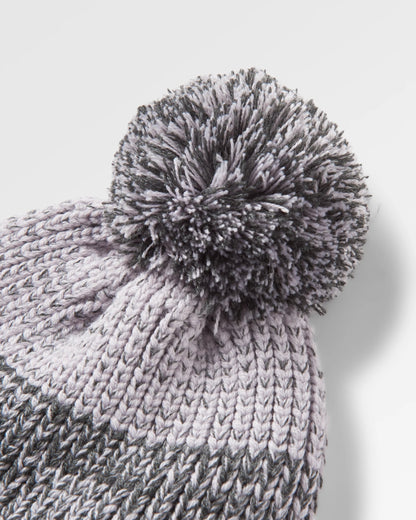 Crag Recycled Bobble Hat - Charcoal/Stone - Flatlay