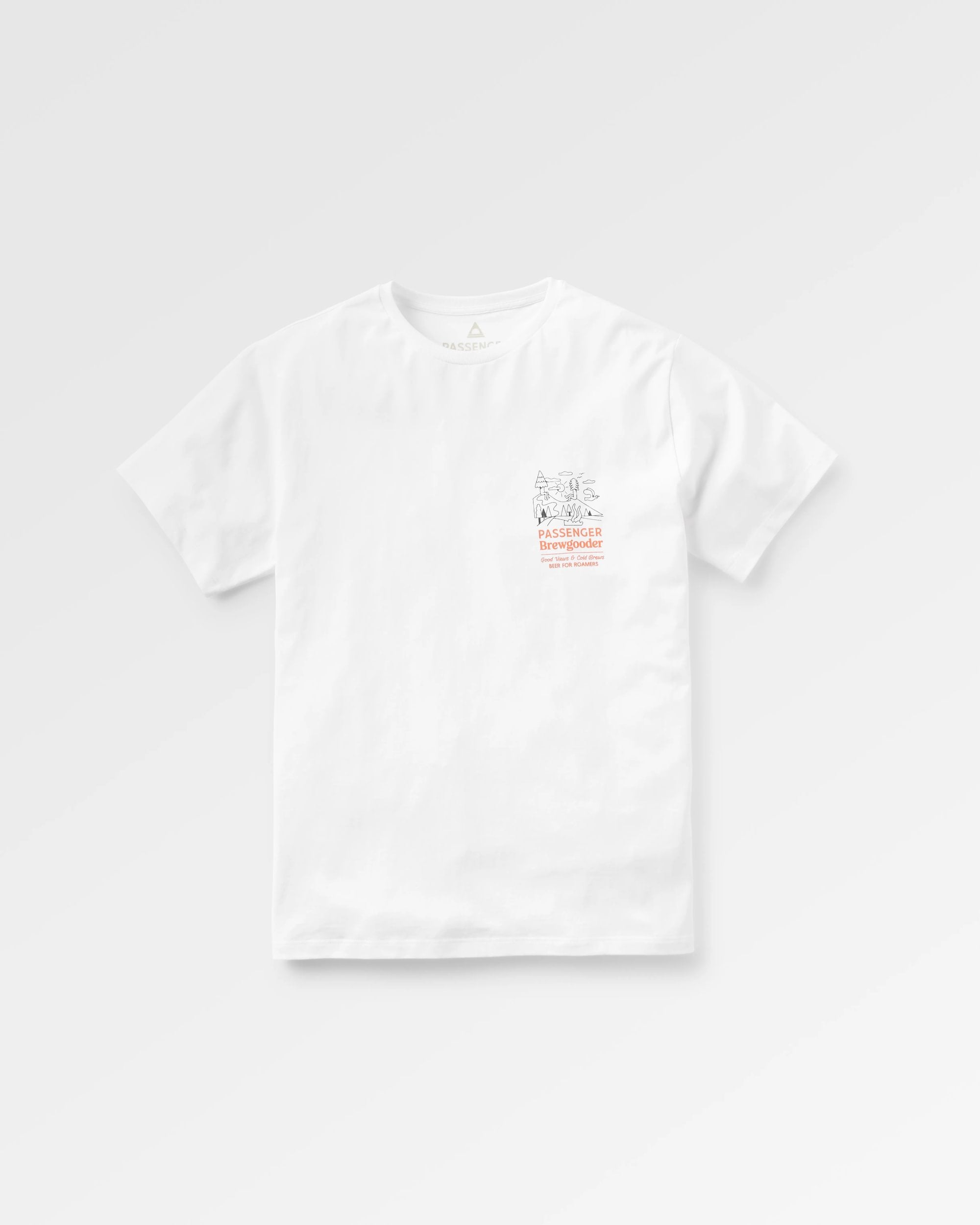 Brews & Views T-Shirt Passenger X Brewgooder - White - Flatlay