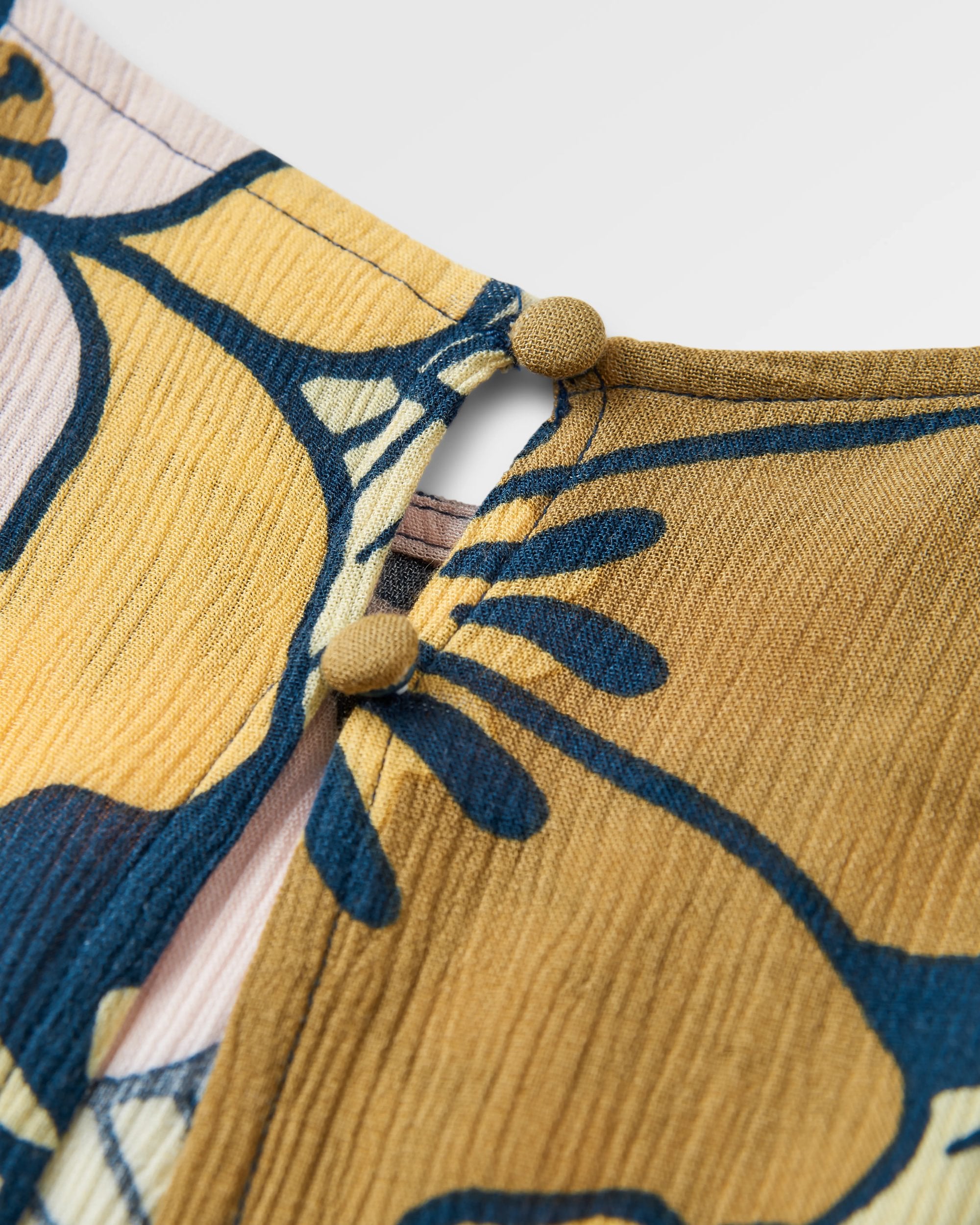 Thimbleberry Jumpsuit - Vintage Floral Sunlight - Flatlay