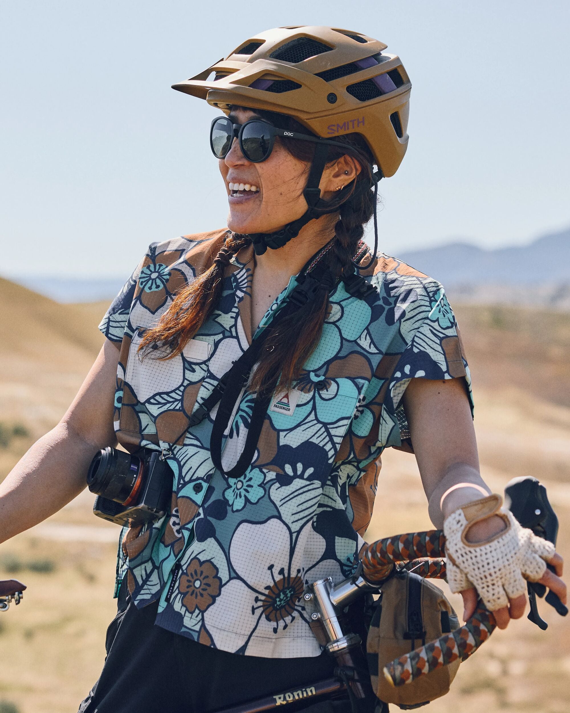 365 Recycled Active Boxy Shirt - Vintage Floral Aqua - Lifestyle