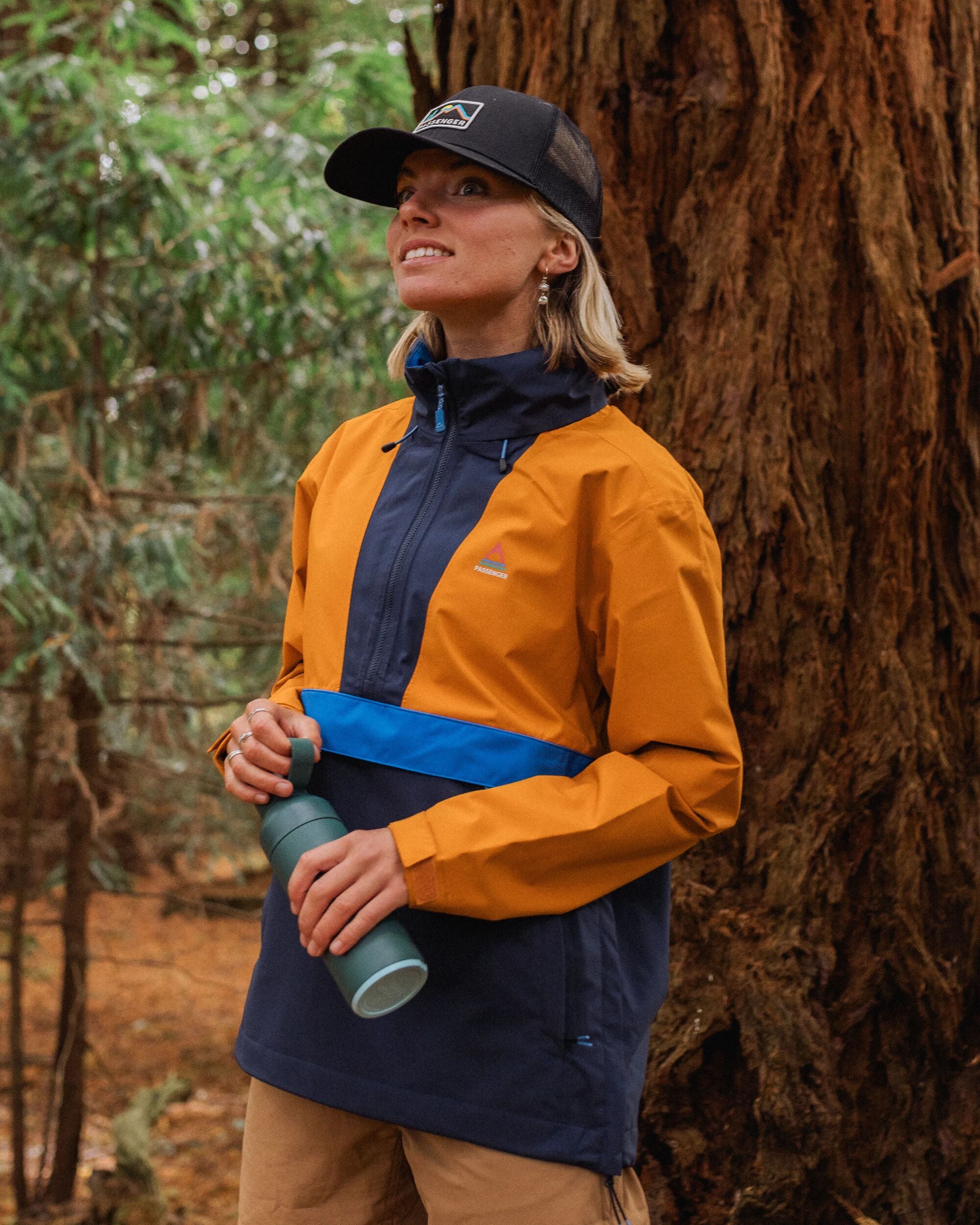 Skyline Recycled Waterproof Anorak Sunrise Orange – Passenger