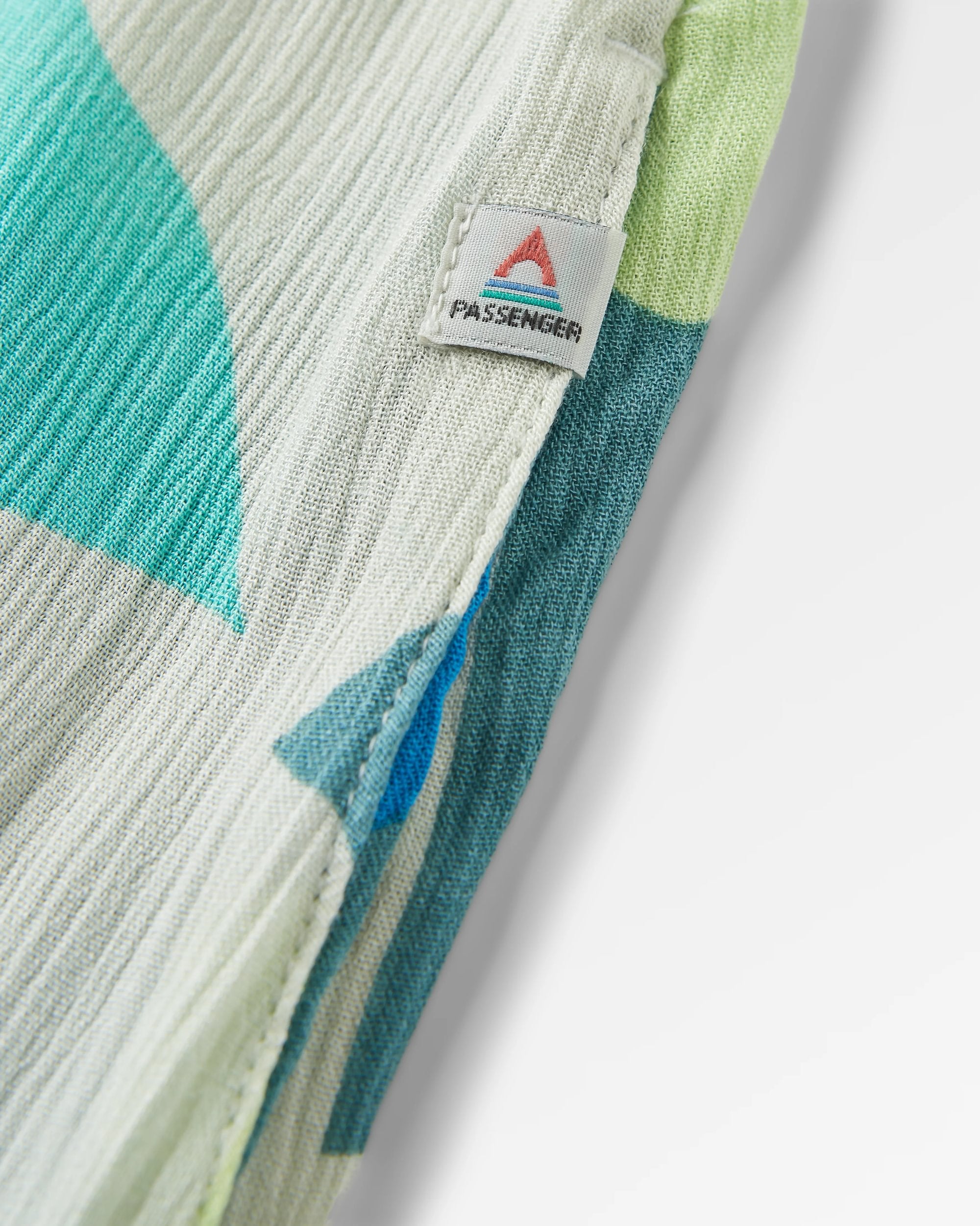 Soleis Woven Maxi Dress - Vista Patchwork Aqua - Flatlay