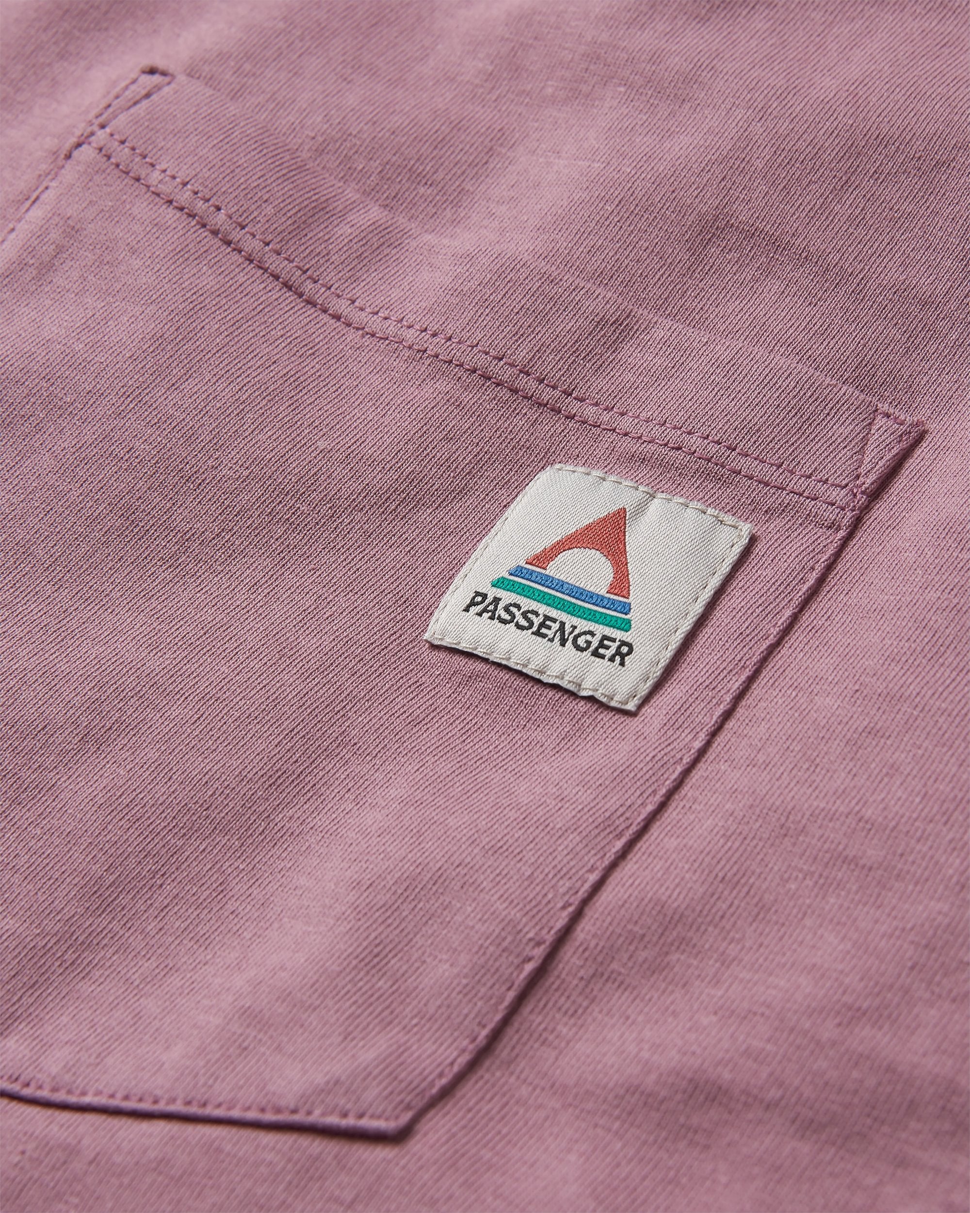 Heritage Recycled Relaxed Fit LS T-Shirt - Grape - Flatlay