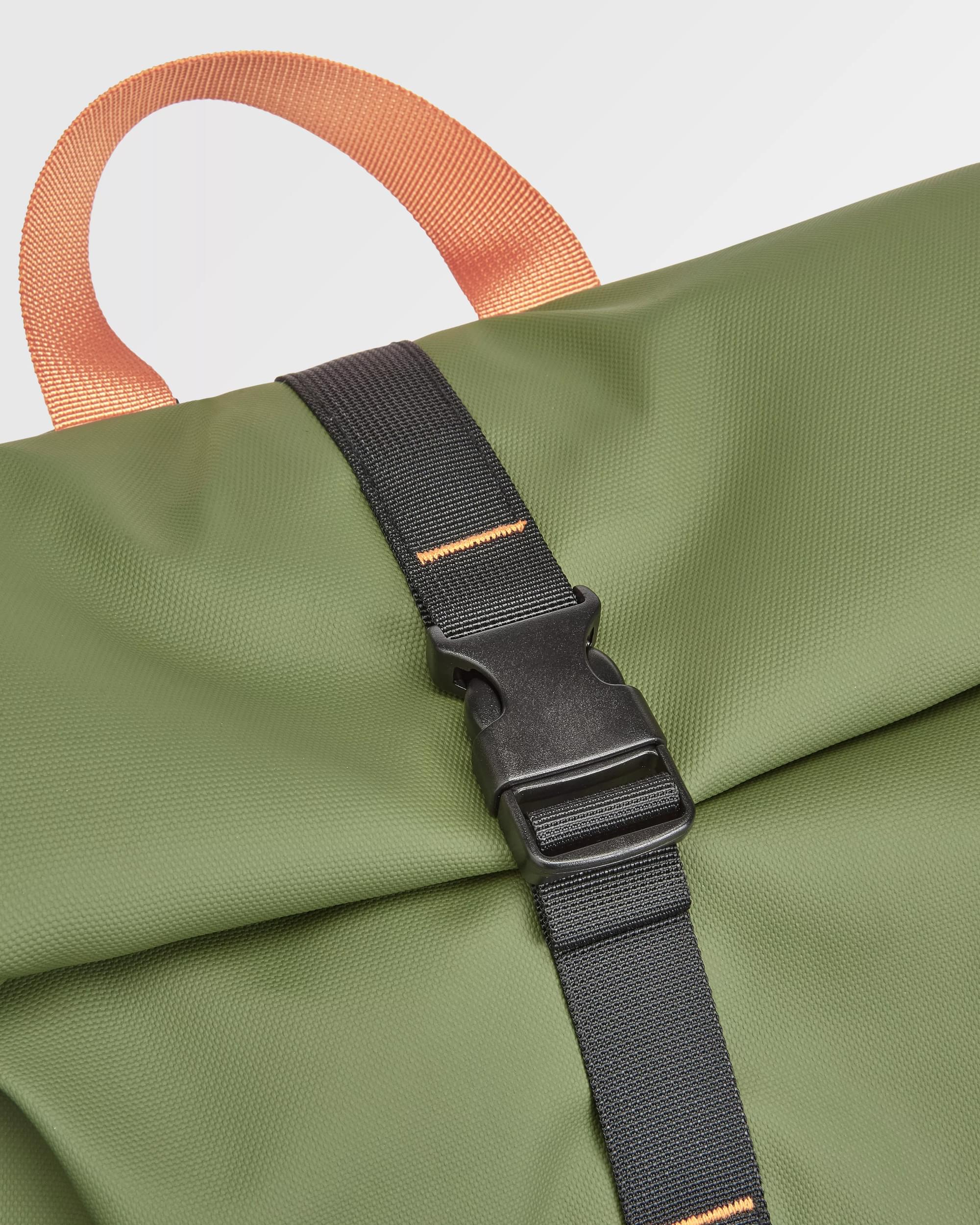 Crossing Roll Top Backpack - True Black/ Khaki - Flatlay