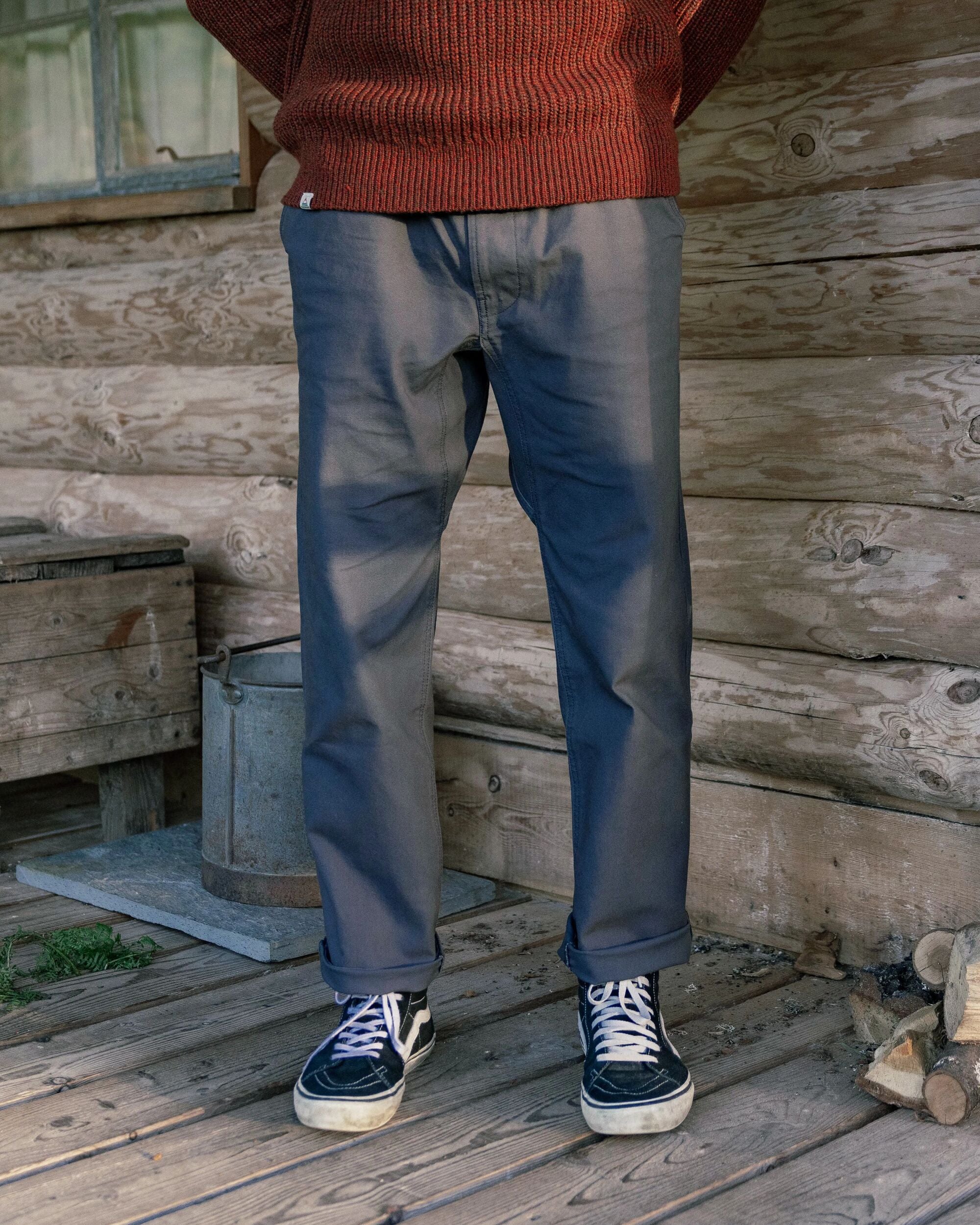 Adventurer Organic Canvas Trouser - Charcoal - Lifestyle