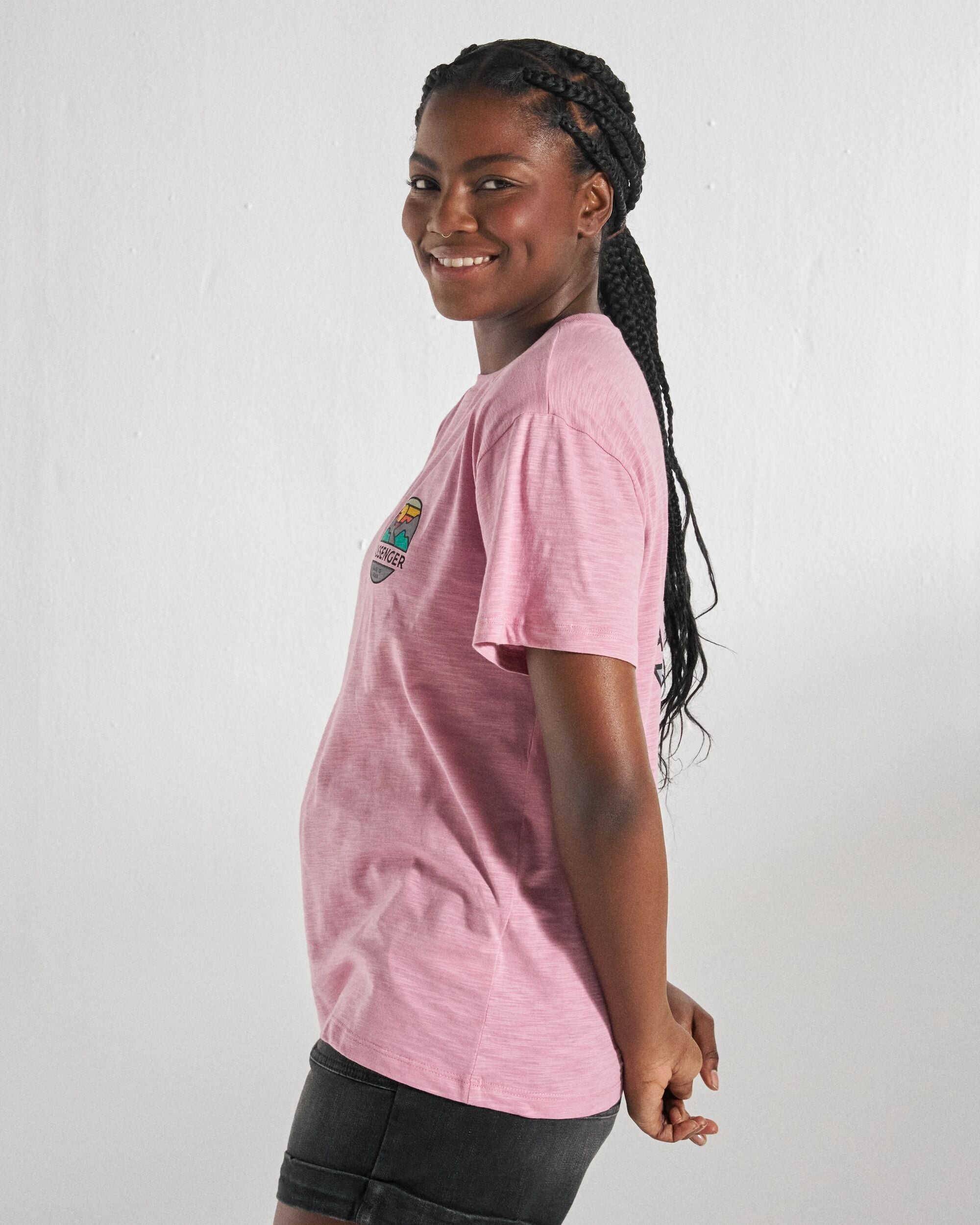 Laidback T-Shirt - Pink Haze - Studio Model