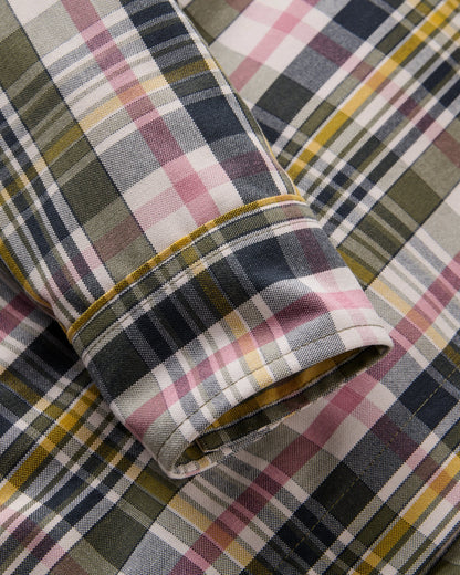 Mistline Overshirt - White Sand Multi Check - Flatlay