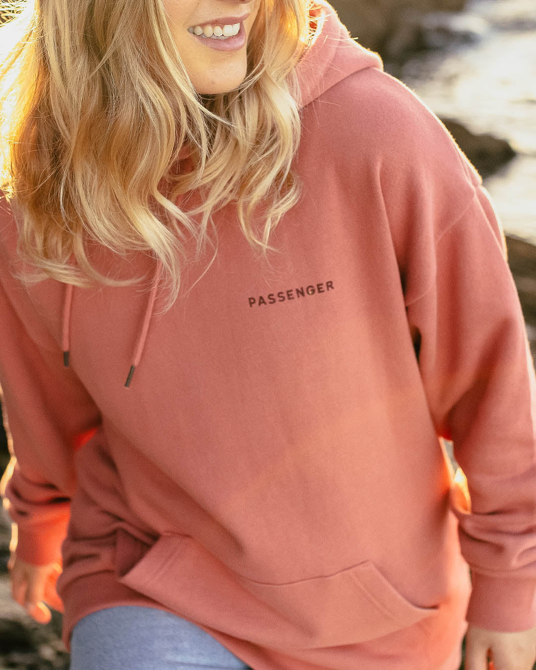 Embrace The Journey Recycled Cotton Oversized Hoodie - Pink Mahogony
