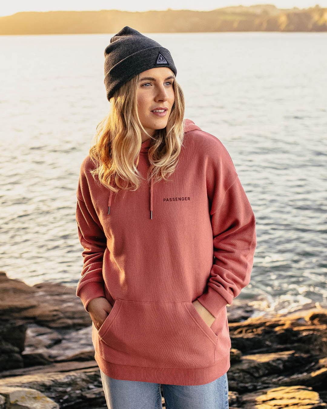Embrace The Journey Recycled Cotton Oversized Hoodie - Pink Mahogony