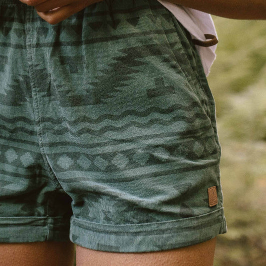 Santosa Recycled Cord Shorts - Dark Ivy Adrift