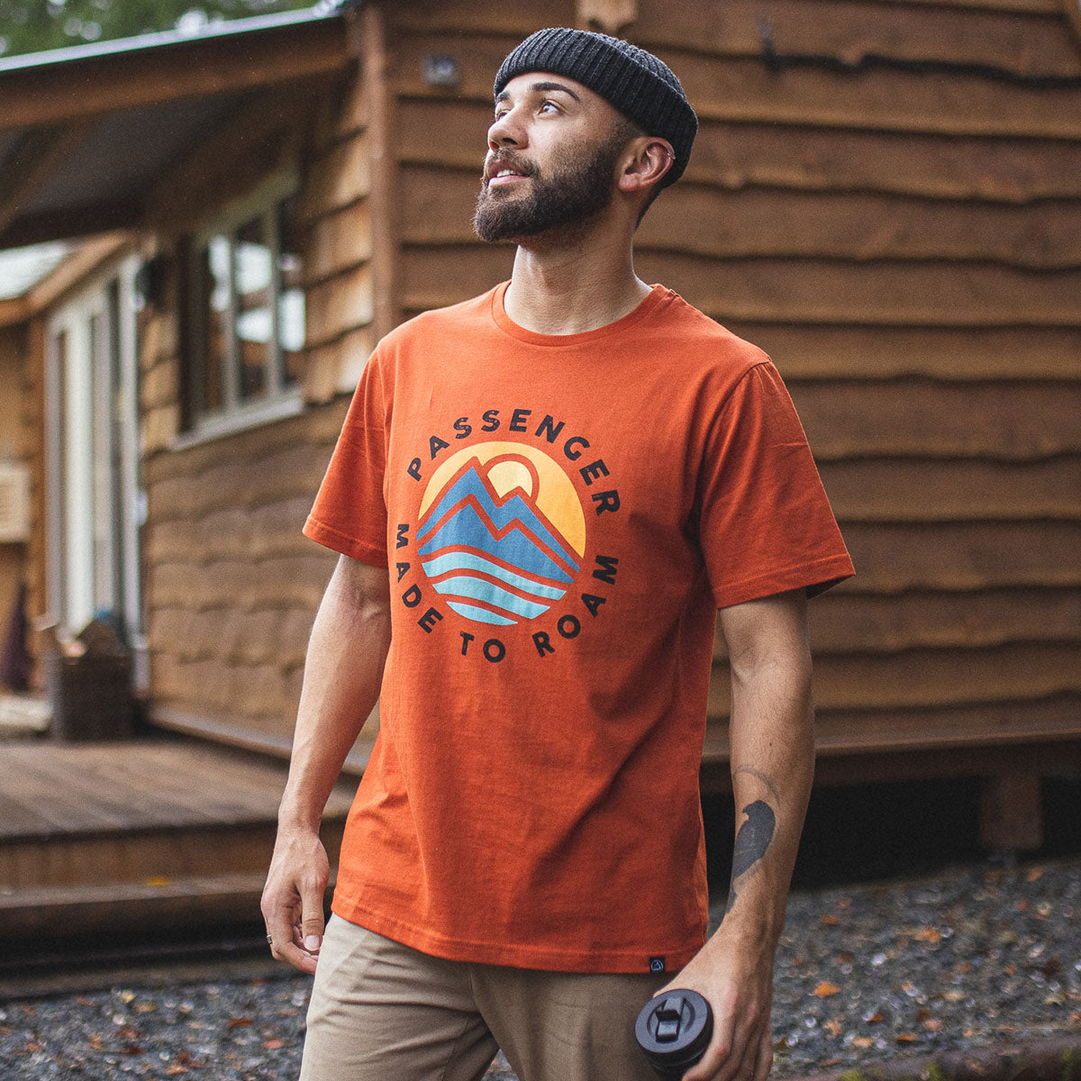 Birch Recycled Cotton T-Shirt - Picante Orange