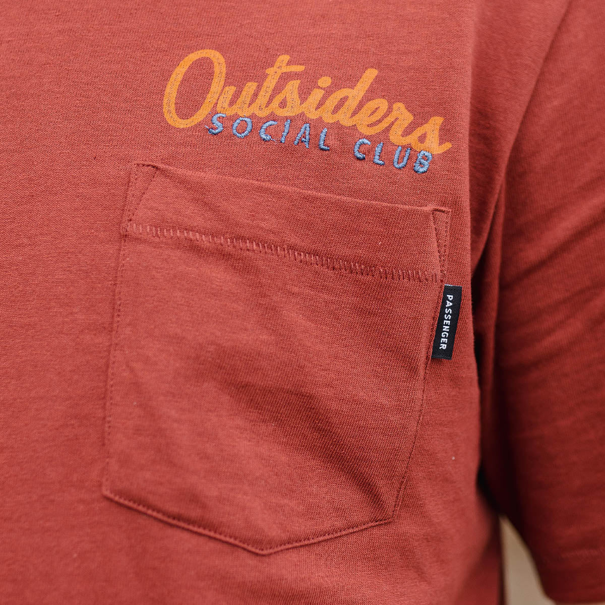 OSC Recycled Cotton Pocket T-Shirt - Russet