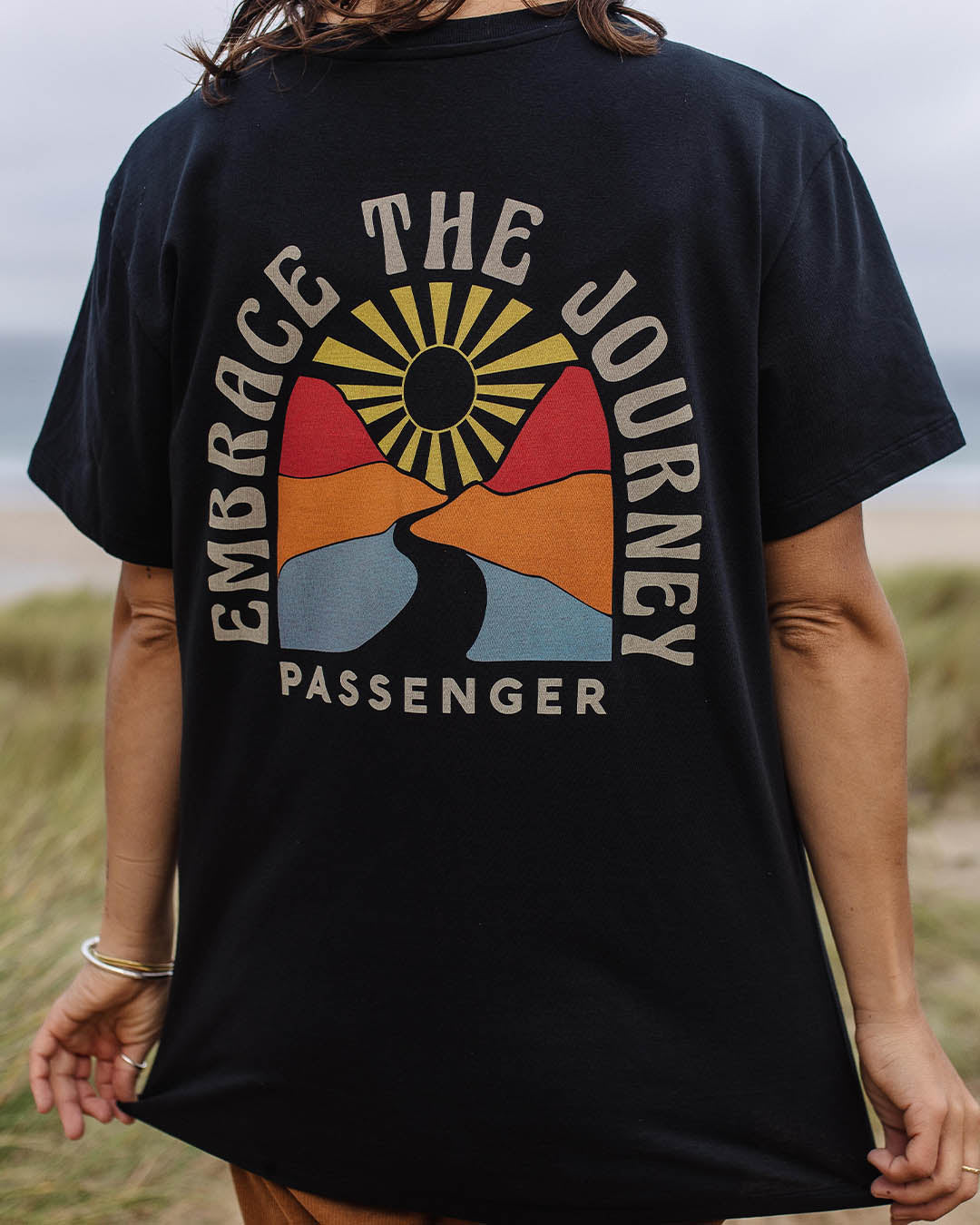 Embrace The Journey Recycled Cotton T-Shirt Black – Passenger