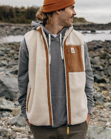 Canyon Deep Pile Sherpa Vest Off White