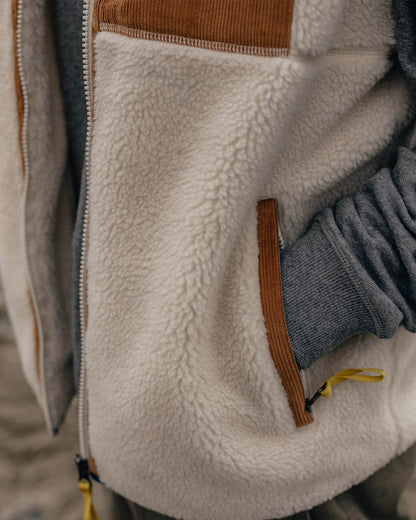 Canyon Recycled Deep-Pile Sherpa Vest - Off White