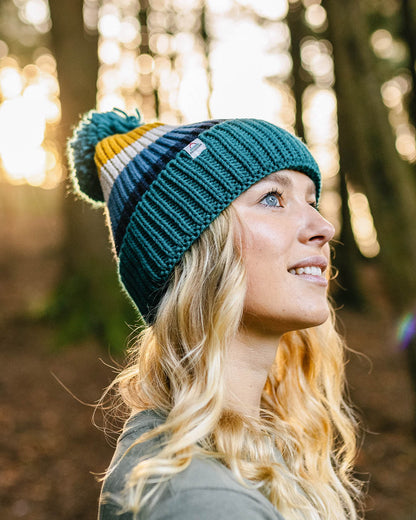 Womens_Summit Recycled Bobble Hat - Blue Coral