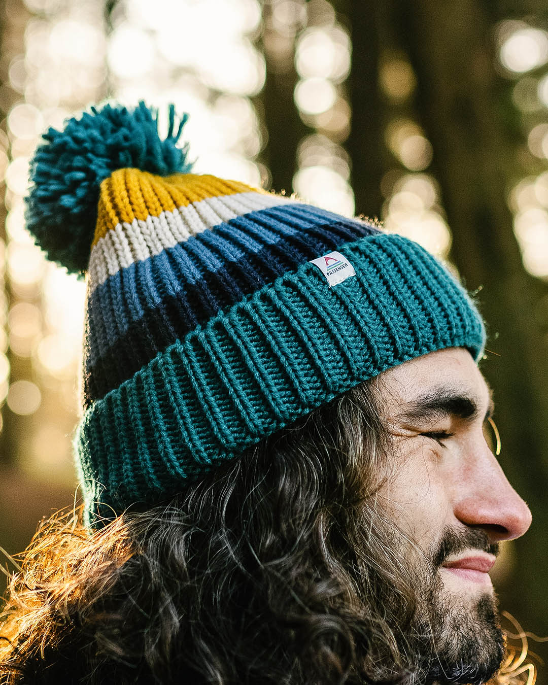 Male_Summit Recycled Bobble Hat - Blue Coral