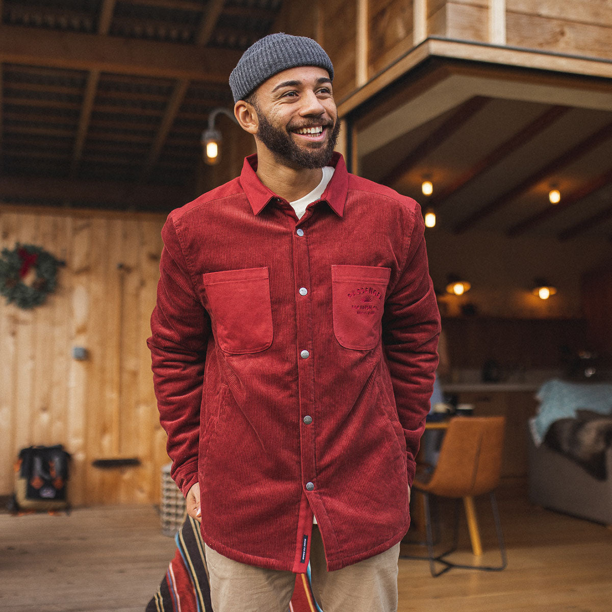 Flint Sherpa Lined Cord Shirt Biscuit main image 0