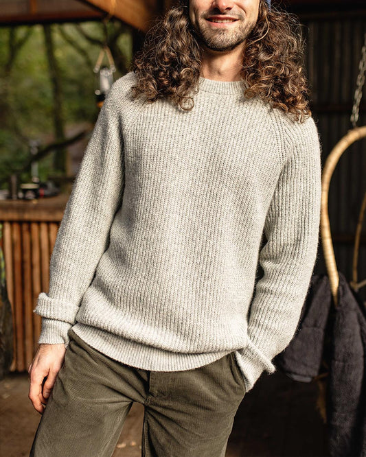 Offshore Knitted Jumper - Grey Marl