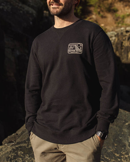 Nowhere Bound Recycled Cotton Sweatshirt - Black