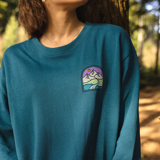 Friday Collective Recycled Sweatshirt - Blue Coral