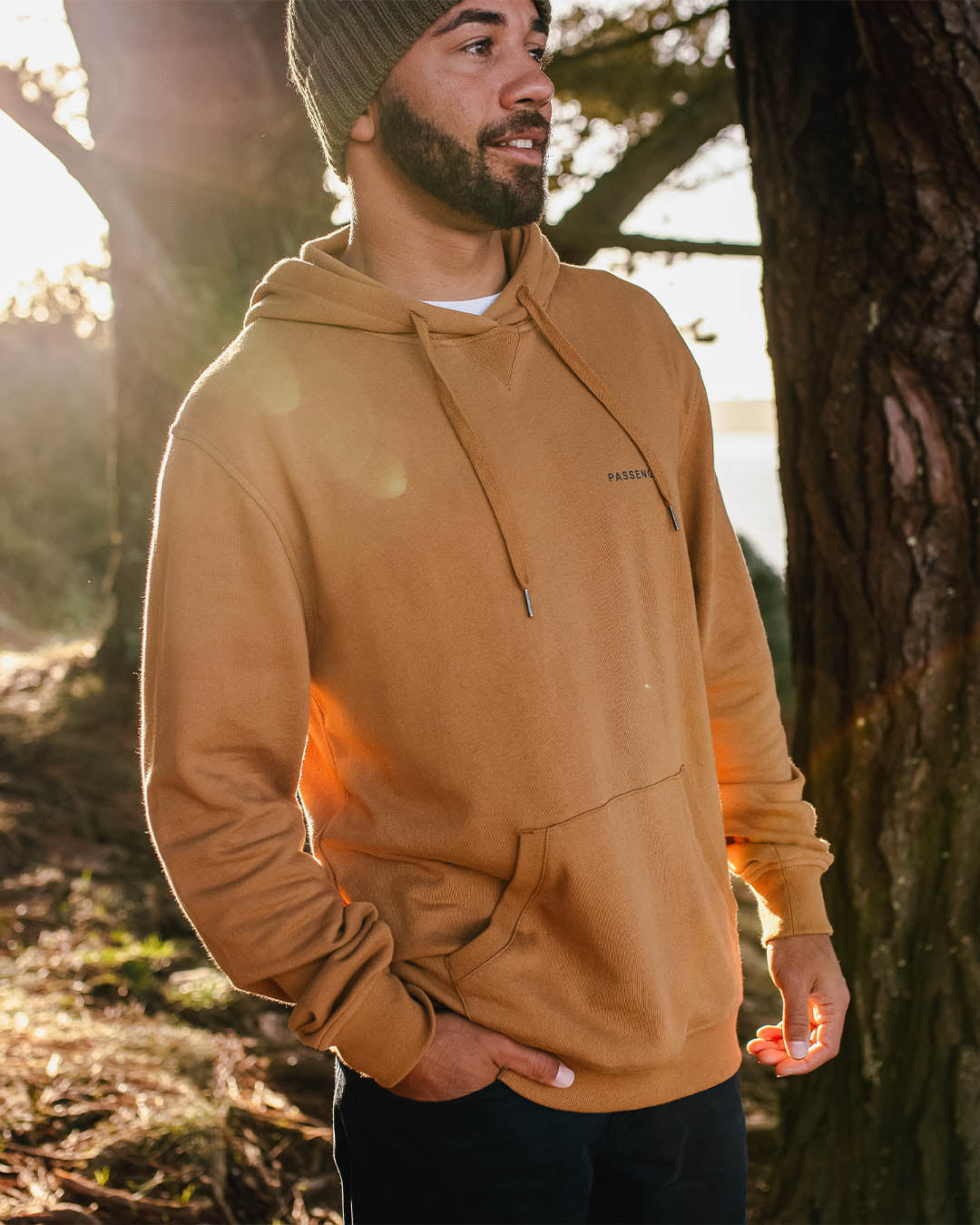 Made To Roam Recycled Cotton Hoodie - Golden Brown