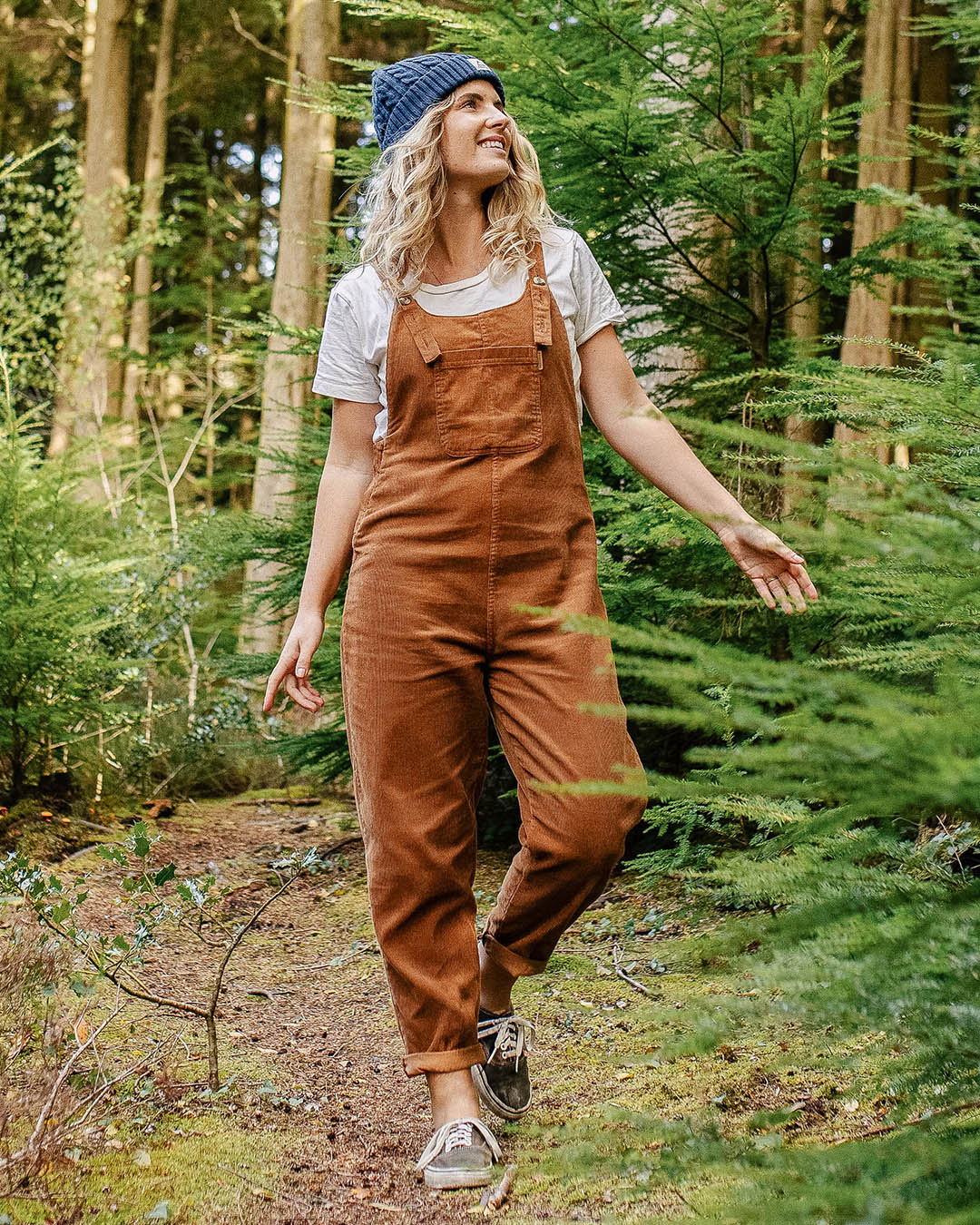Meadows Cord Dungarees - Coconut