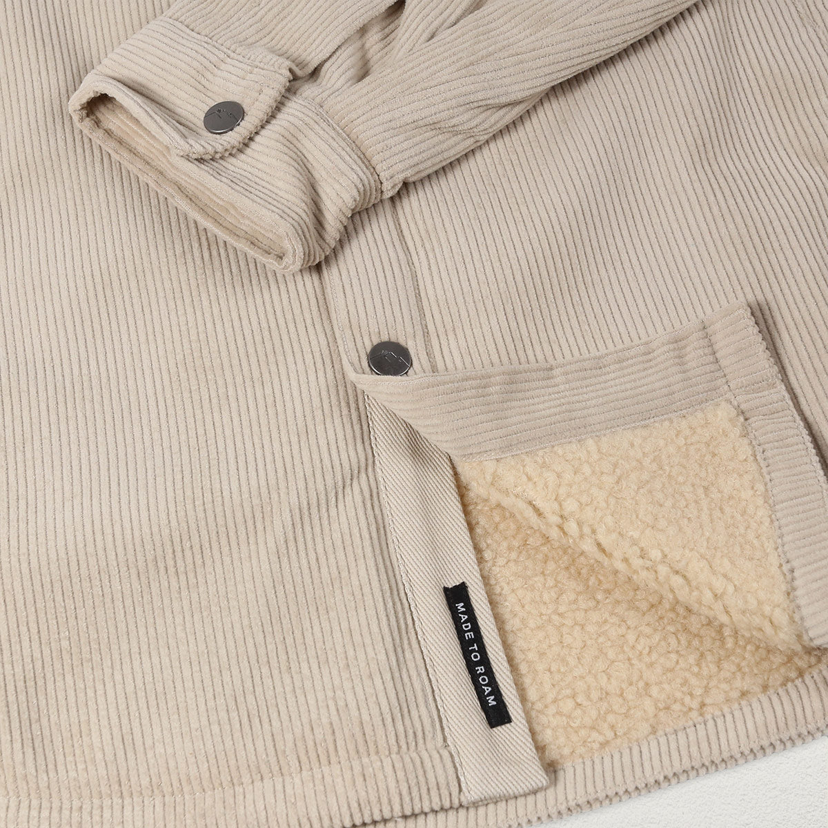 Kodiak Sherpa Lined Cord Overshirt Feather Grey – Passenger
