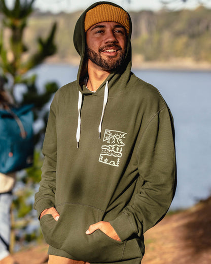 Nature Recycled Cotton Hoodie - Fir Tree