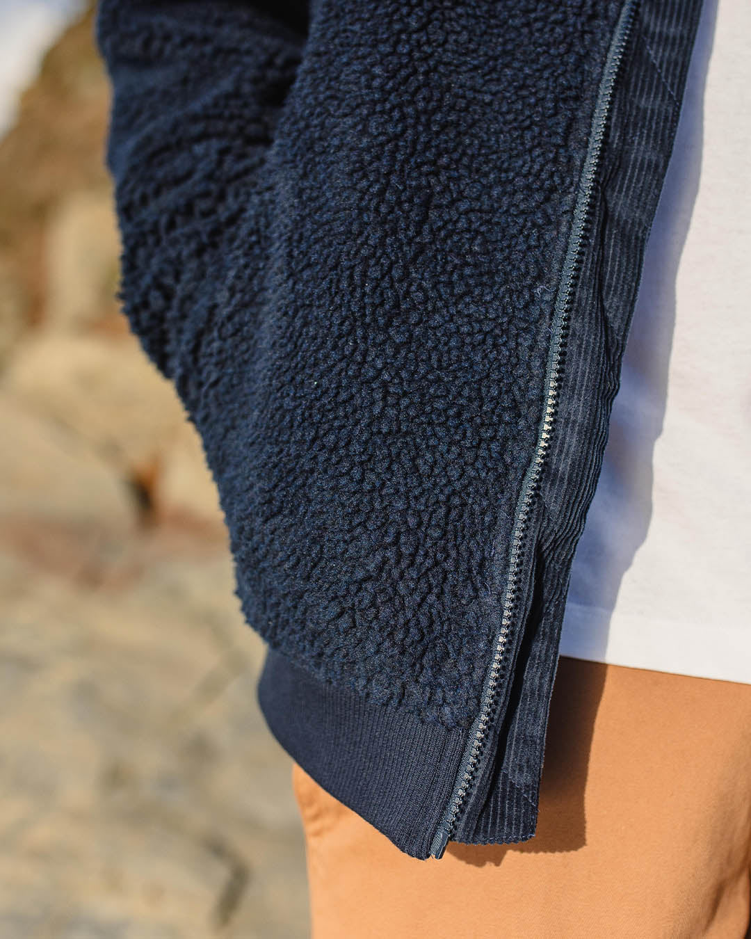 Adventure Recycled Sherpa Full Zip Fleece - Deep Navy