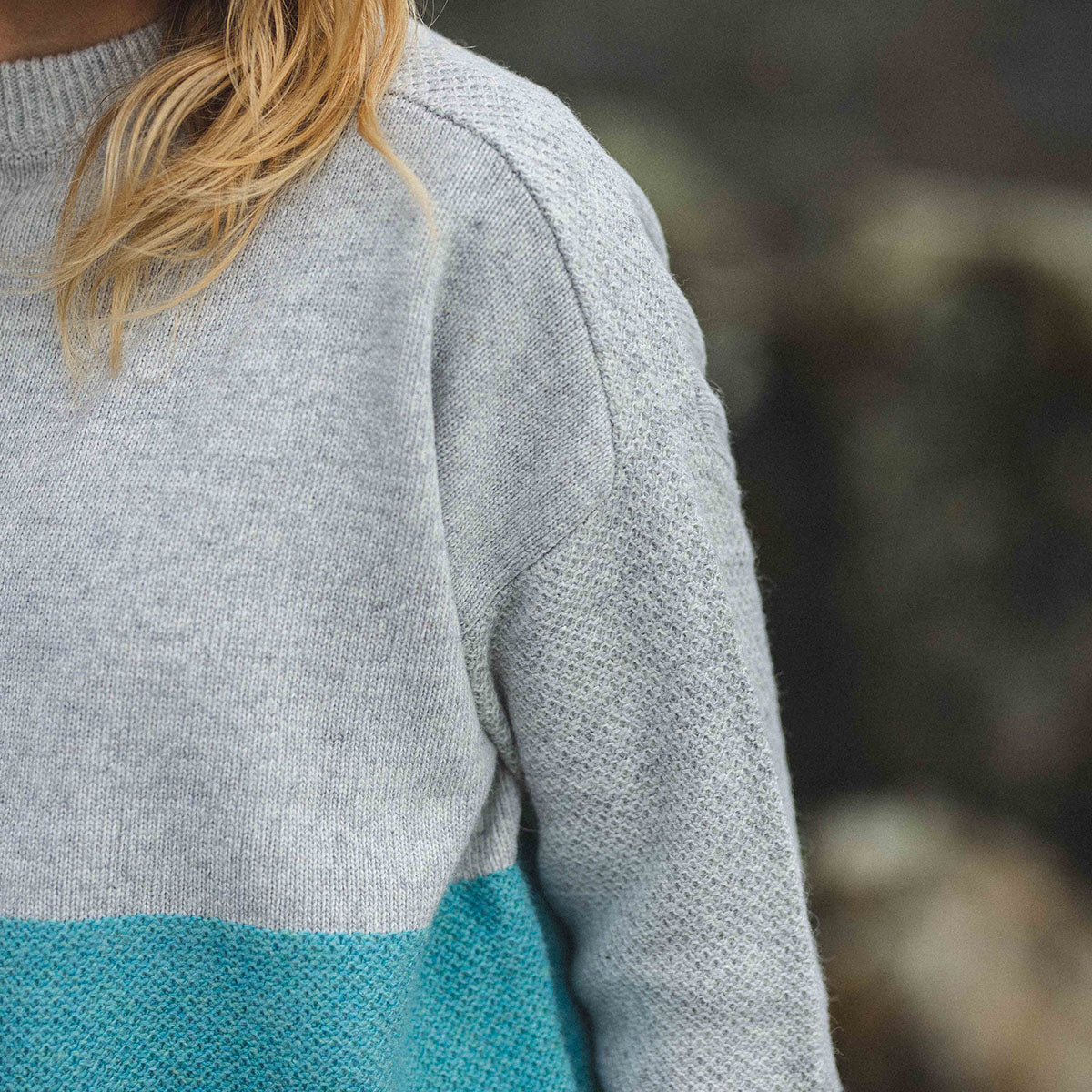 Nelson Knitted Sweatshirt - Ocean Green